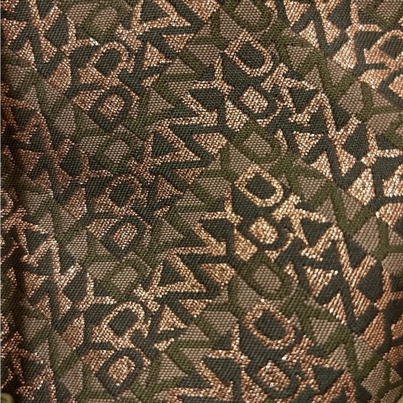 DKNY Vintage Olive & Cold Sig. Monogrammed Shoulder Bag EUC!! - Picture 5 of 15